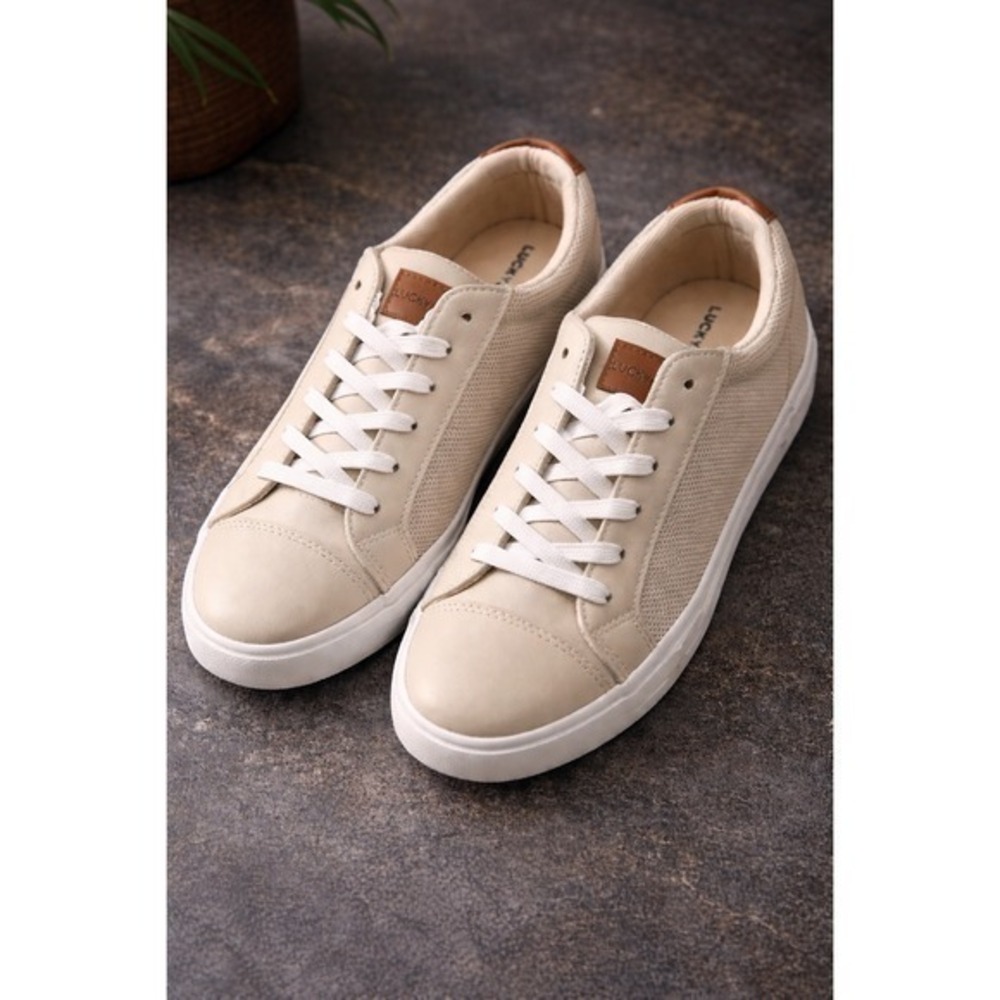 Lucky Brand Scott Mens Sneakers Bone Mesh Lace Up‎ Low Top Shoes LB-SCOTT-MS 11